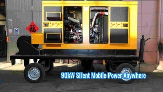 90kW Yuchai Silent Mobile Diesel Generator for Construction